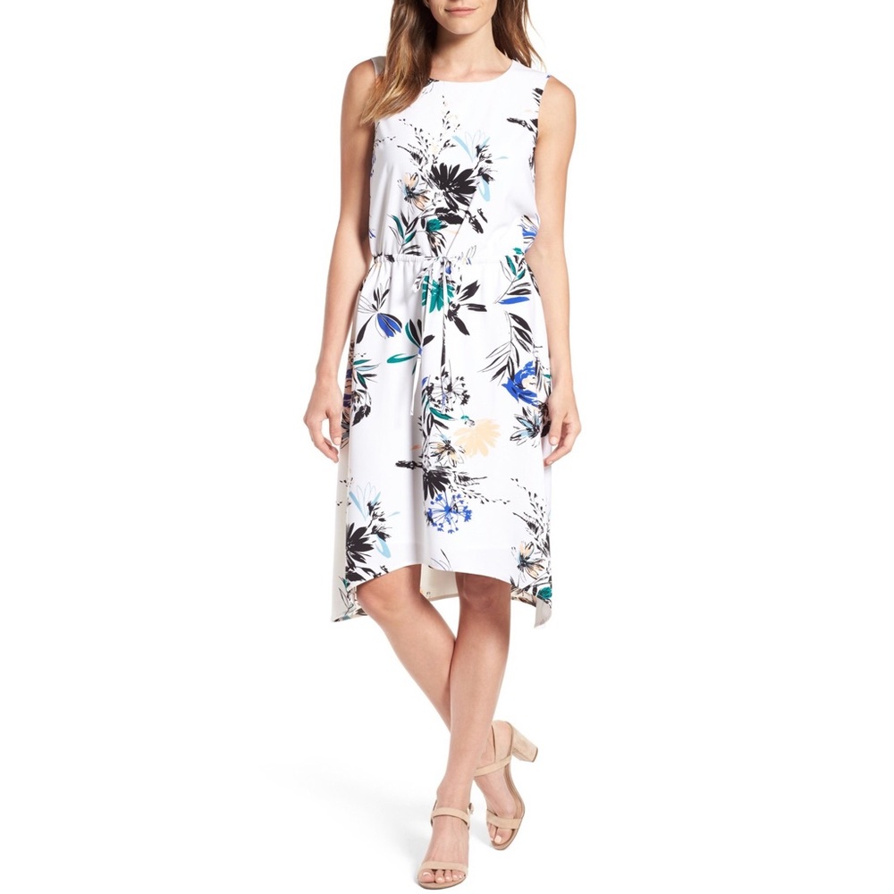 Halogen Stretch Knit Floral Dress. - Picture 1 of 8